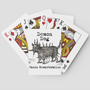 Dog Demon Vintage Funny Cute Playing Cards