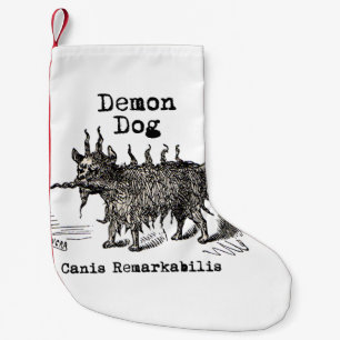 Dog Demon Vintage Funny Cute Small Christmas Stocking