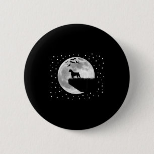 Dog design halloween scary night spooky boxer bats 6 cm round badge