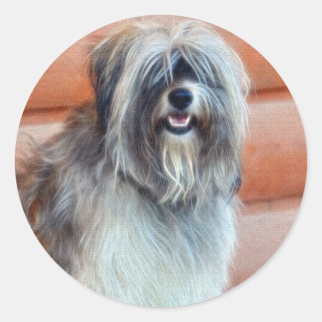 Dog Designs for Pet-lovers Classic Round Sticker (Front)