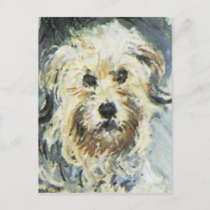 Dog Detail from Claude Monet Painting Postcard