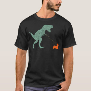 Dog Dinosaur Vintage Tyrannosaurus Rex & Corgi T-Shirt