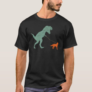 Dog Dinosaur Vintage Tyrannosaurus Rex & Siberian T-Shirt