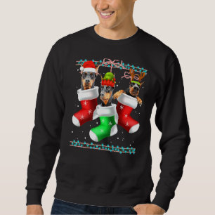 Dog Doberman Christmas Socks Xmas Pajama Pet Puppy Sweatshirt