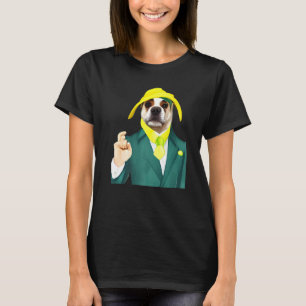 Dog dog wearing green yellow eyes T-Shirt