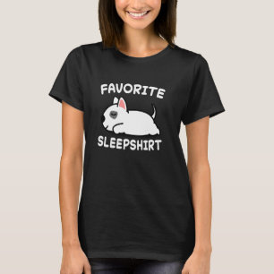 Dog Dogs Bull Terrier Nap Sleeping Pajama Pajamas  T-Shirt