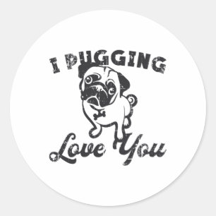 Dog Dogs I Shih Tzu Not Puppy Vintage Funny Gift Classic Round Sticker