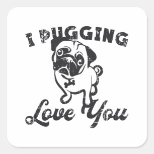 Dog Dogs I Shih Tzu Not Puppy Vintage Funny Gift Square Sticker