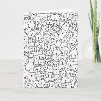 Dog Doodle Art Blank Notecard