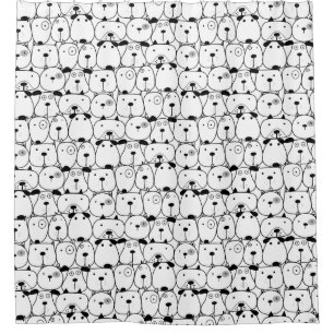 Dog Doodles Shower Curtain