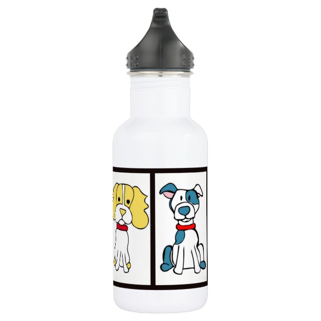 Dog Drawing 532 Ml Water Bottle (Right)
