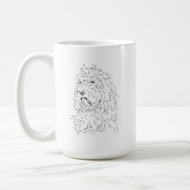 Dog drawing coffee mug Cockapoo (Left)