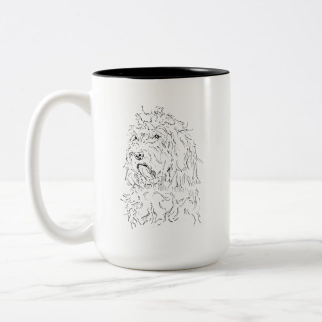 Dog drawing coffee mug Cockapoo (Left)