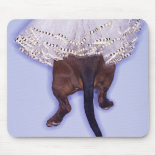 Dog dressed up mouse mat