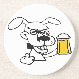 Dog Drinking Beer Coaster