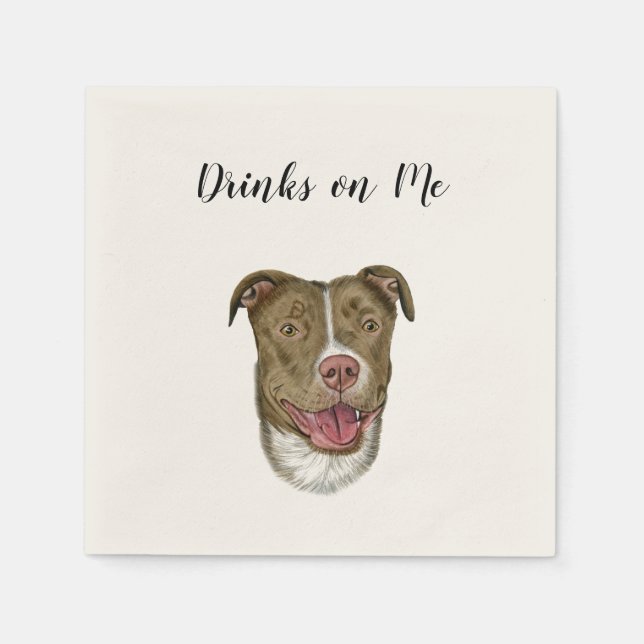 Dog Drinks on Me Napkins (Dog) (Front)