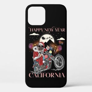 Dog Drives A Motorcycle To California iPhone 12 Pro Case