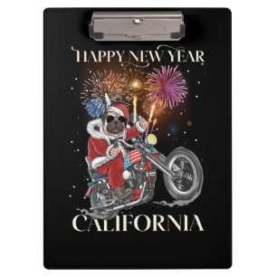 Dog Drives A Motorcycle To California Clipboard
