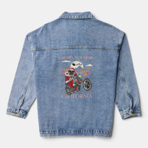 Dog Drives A Motorcycle To California Denim Jacket
