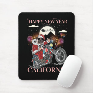 Dog Drives A Motorcycle To California Mouse Mat