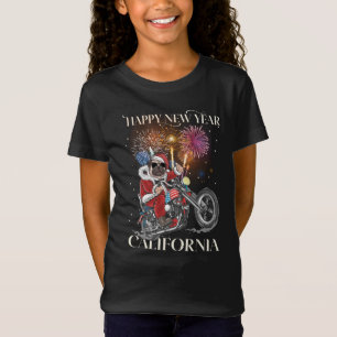 Dog Drives A Motorcycle To California T-Shirt