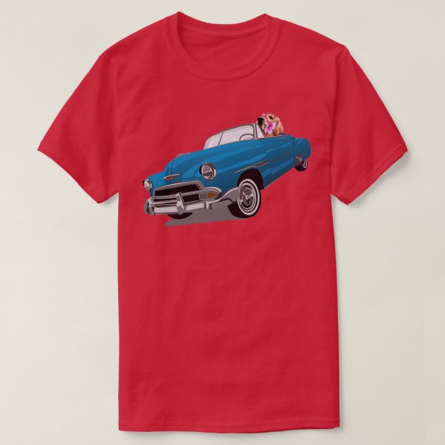 dog driving dog drive car T-Shirt (Design Front)