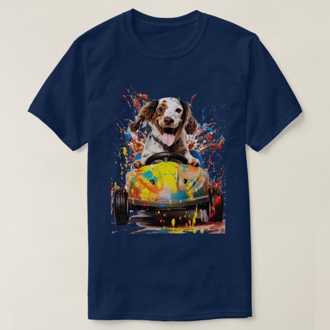 Dog Driving T-Shirt (Design Front)