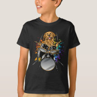 Dog Drummer Playing Drums Boy