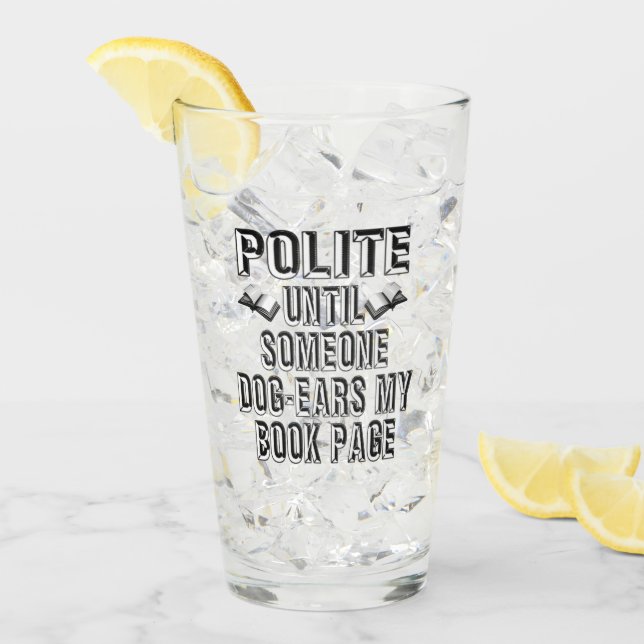 Dog Ear Books Humour Glass (Front Ice)