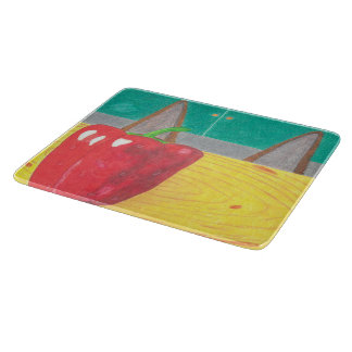 Dog ears and pepper cutting board