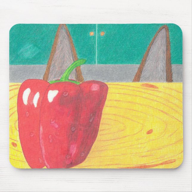 Dog ears and pepper mouse mat (Front)