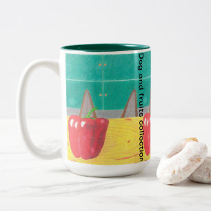 Dog ears and pepper  Two-Tone coffee mug