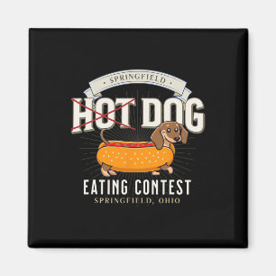 Dog Eating In Springfield Ohio Magnet
