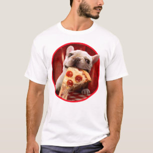 Dog Eating Pizza Slice T-Shirt