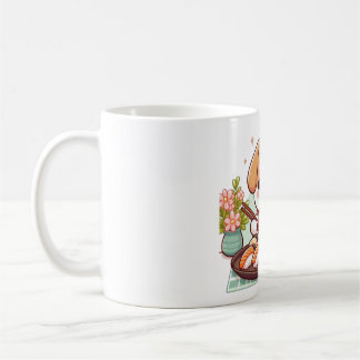 Dog eating sushi coffee mug
