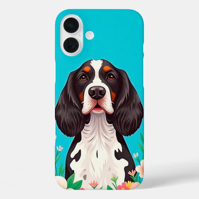 Dog Elegance 🌼✨ Floral Pet Lover Charm Case-Mate iPhone Case (Back)