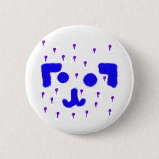 Dog Emoticon Paint Drip 6 Cm Round Badge