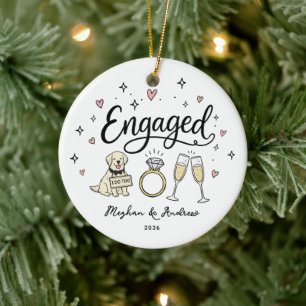 Dog Engagement Ornament Personalised