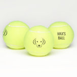 Dog face and name personalised tennis ball<br><div class="desc">Dog face and name personalised tennis ball</div>