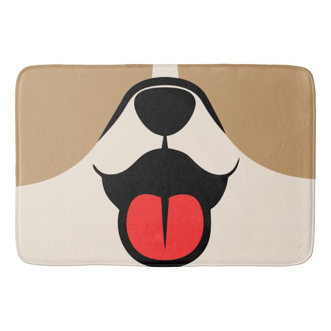 Dog Face Bath Mat (Front)