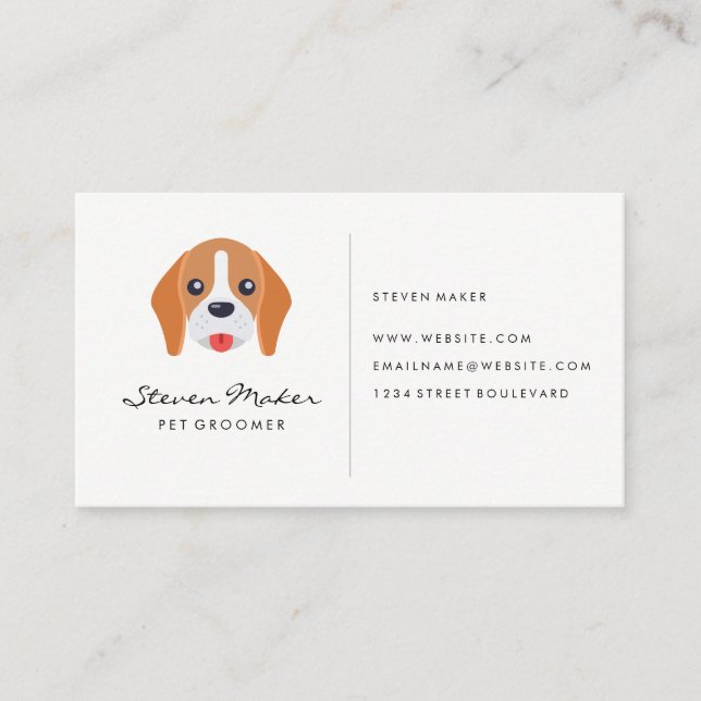 Dog Face Business Card (Front)