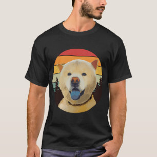 DOG FACE chow chow DOG FOREST RETRO PINES SUNSET T-Shirt