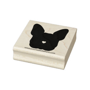 Dog Face French Bulldog Rubber Stamp