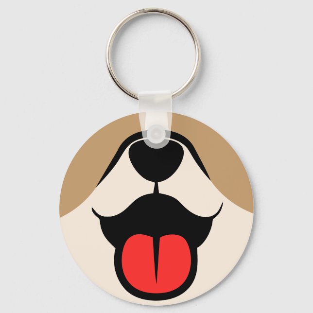 Dog Face Key Ring (Front)