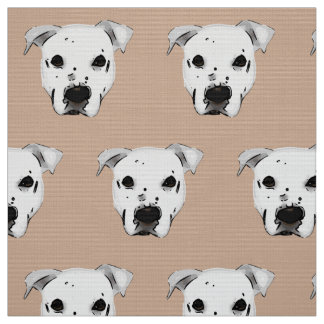 Dog Face Pattern Fabric