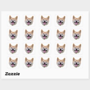 Dog Face Sticker, Dog Lover Gifts, Custom Face Square Sticker
