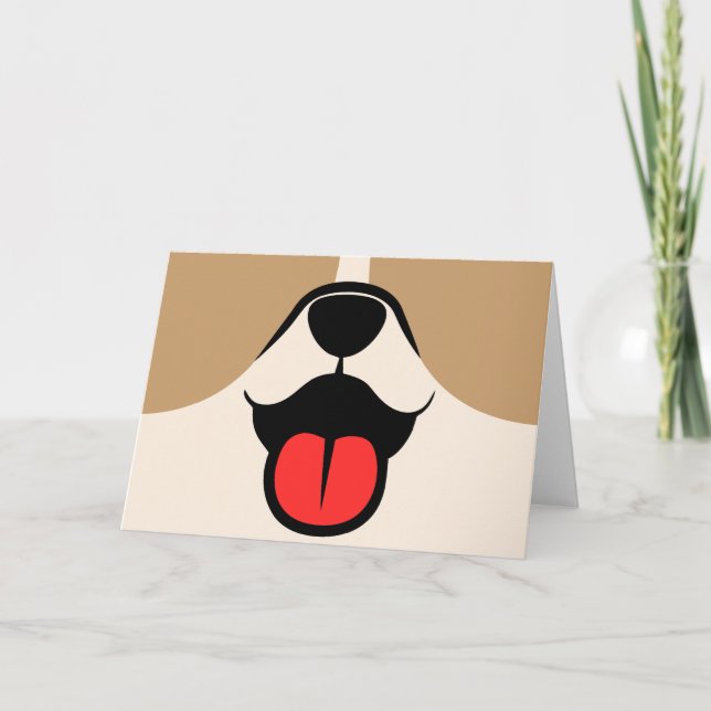 Dog Face Thank You Card (Front)