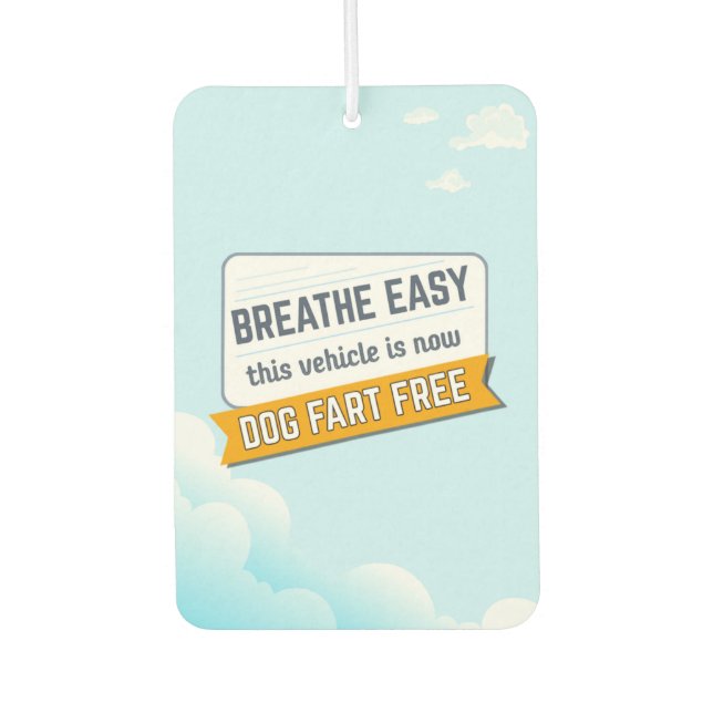 Dog Fart Free Funny Dog Parent Gift Car Air Freshener (Front)