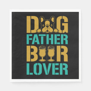 Dog Father Beer Lover Napkin