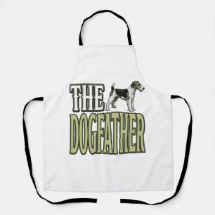 Dog Father Terrier Vintage Engraving Shirt Design_ Apron